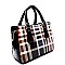 Boutique Checker Plaid Print Small Simple Satchel