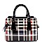 Boutique Checker Plaid Print Small Simple Satchel