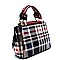 Petit Checker Print Metal-Bar Small Satchel