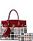 CHECK SATCHEL WITH WALLET 3PC SET