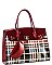 CHECK SATCHEL WITH WALLET 3PC SET