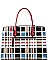 CHECK SATCHEL WITH WALLET 3PC SET