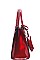 3 IN 1 GLOSSY CHECK SATCHEL WALLET SET