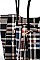 COLOR BLOCK PLAID SATCHEL 3PC SET