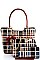 CHECK PLAID HANDBAG 3PC SET