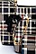 CHECK PLAID HANDBAG 3PC SET