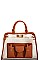 FASHIONABLE TRANSPARENT PU LEATHER COMBI SATCHEL WITH LONG STRAP JY-H-810111