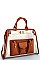 FASHIONABLE TRANSPARENT PU LEATHER COMBI SATCHEL WITH LONG STRAP JY-H-810111