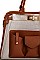 FASHIONABLE TRANSPARENT PU LEATHER COMBI SATCHEL WITH LONG STRAP JY-H-810111