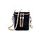 FASHION ROUND SQUARE PATTERNED DESIGN CHAIN TASSEL CROSSBODY BAG