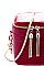 FASHION ROUND SQUARE PATTERNED DESIGN CHAIN TASSEL CROSSBODY BAG