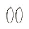 Fashionable 80mm Brushed Metal Hoop Earring SLH004580