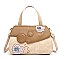 Embroidered Flower Patch Satchel