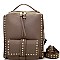 H170517-31-LP Dream Control Stud Accent 2 Way Boxy Backpack with Stud Strap