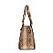 4 in 1 Snake Print Embossed Satchel SET