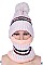 PACK OF 12 TRENDY FUR LINED BEANIE AND NECK WARMER SET