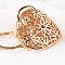 stone Rose Flower Heart Key Holder Keychain