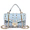 Transparent Studded Chain Strap Clear Jelly Shoulder Messenger Bag