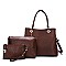 3 IN 1 DESIGNER LUXURY TOTE CROSSBODY PURSE SET