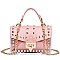 Transparent Studded Chain Strap Clear Jelly Shoulder Messenger Bag