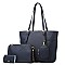 3 IN 1 SMOOTH STYLISH TOTE CROSSBODY PURSE SET