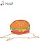 Hamburger Shaped Novelty Shoulder Crossbody Bag