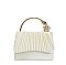 Pleated Satin Flap Clutch