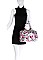 Glossy Flower Print 2-in-1 Boston Satchel Bag