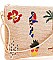 Tropical Embroidered Woven 2-Way Sling Clutch