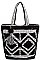 STYLISH FABRIC WOVEN AND TASSEL TOTE BAG