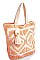 STYLISH FABRIC WOVEN AND TASSEL TOTE BAG