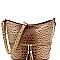 ZIPPER POCKET OSTRICH PRINT CROSS BODY