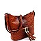 ZIPPER POCKET OSTRICH PRINT CROSS BODY