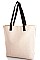 CLASSIC WOVEN CANVAS GEOMETRIC FABRIC TOTE BAG JYHB411