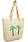 TRENDY STRAW WOVEN PALM TREE FASHION TOTE BAG JYHB463