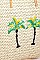 TRENDY STRAW WOVEN PALM TREE FASHION TOTE BAG JYHB463