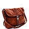 Tassel Woven Accent Large Fold-Over Messenger Hobo