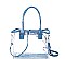 TRENDY CLEAR AND DENIM DESIGN TOTE BAG
