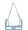 STYLISH CLEAR AND DENIM DESIGN CROSSBODY BAG