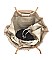 STYLISH STRAW FLORAL DESIGN BACKPACK