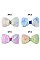 Pack of 12 Fashionable Assorted Color Soft Fur Ribbon Bow Clip