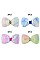 Pack of 12 Fashionable Assorted Color Soft Fur Ribbon Bow Clip