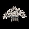 RHINESTONE LEAVES SILVER BRIDAL HAIR COMB SLHCY6949