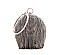 DESIGNER MULTI RHINESTONE BALL CLUTCH WITH CHAIN