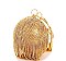 DESIGNER MULTI RHINESTONE BALL CLUTCH WITH CHAIN