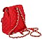 TRENDY LINKED CHAIN STRAP QUILTED BACKPACK
