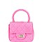 Chic Quilted Smooth PU Leather Mini Top Handle Crossbody Bag JY-HD-3316