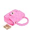 Chic Quilted Smooth PU Leather Mini Top Handle Crossbody Bag JY-HD-3316