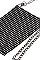 MULTI RHINESTONE SEQUENCE POUCH WITH LONG CHAIN