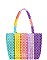 Fancy Multi Beaded Tote Pastel Stripes Bag JY-HD-3385